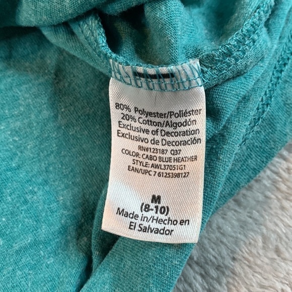 Athletic Works Teal “Planning My Next Cheat Meal” Soft Stretchy Tank Top - Picture 5 of 6